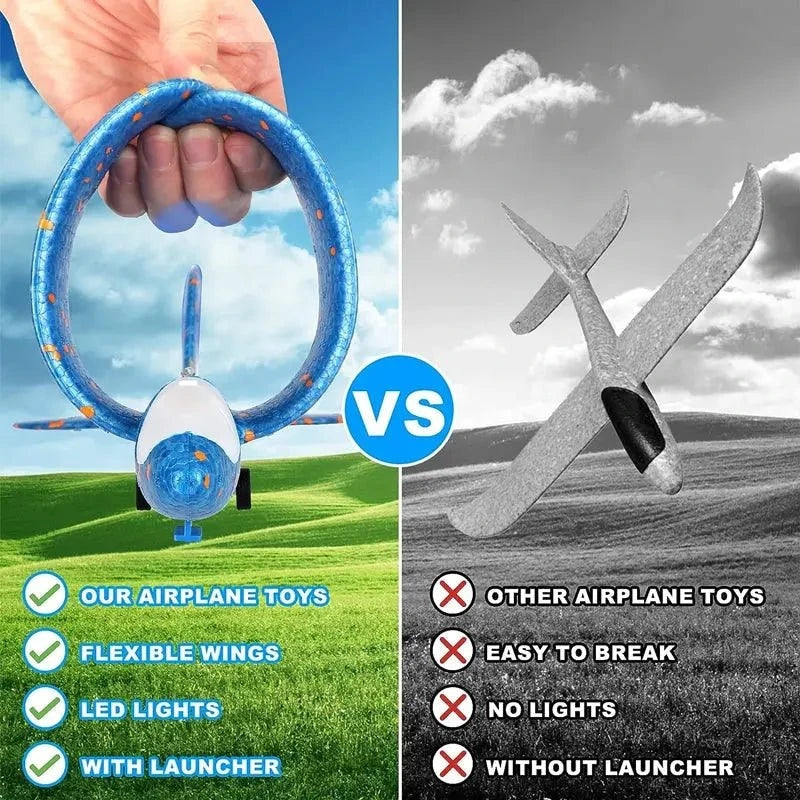 LED Flying Airplane Launcher