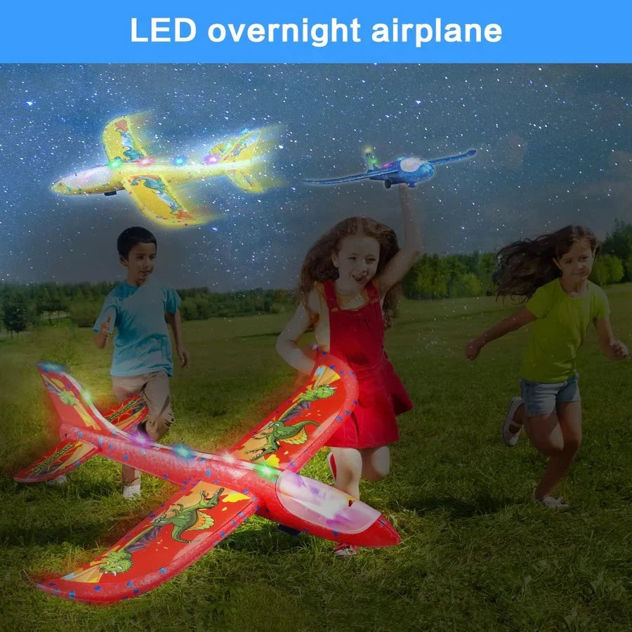 LED Flying Airplane Launcher